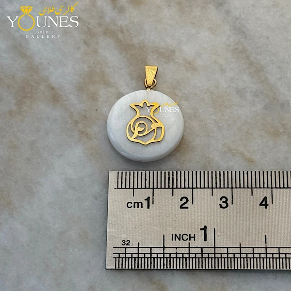 آویز طلا انار صدفی 2cm